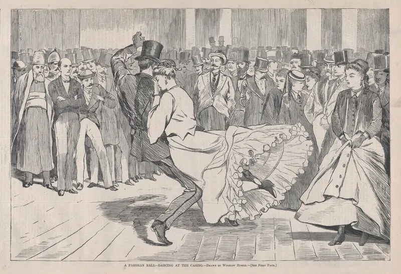 A Parisian Ball – Dancing at the Casino (from "Harper's Weekly," Vol. XI) Wall Art by Winslow Homer - High-Resolution Digital Print