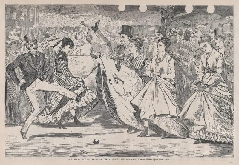 A Parisian Ball – Dancing at the Mabille, Paris (from "Harper's Weekly," Vol. XI) Wall Art by Winslow Homer - High-Resolution Digital Print