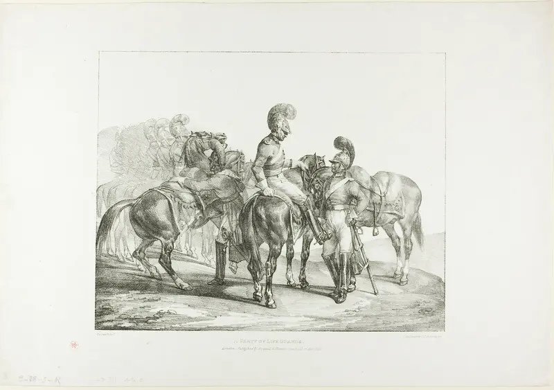 A Party of Life Guards, plate 5 from Various Subjects Drawn from Life on Stone