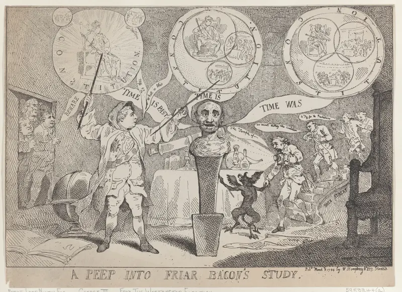 A Peep into Friar Bacon's Study Wall Art by Thomas Rowlandson - High-Resolution Digital Print