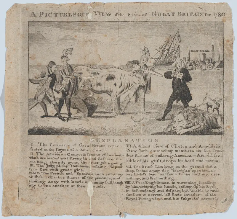 A Picturesque View of the State of Great Britain for 1780 Wall Art by Anonymous, British, 18th century - High-Resolution Digital Print