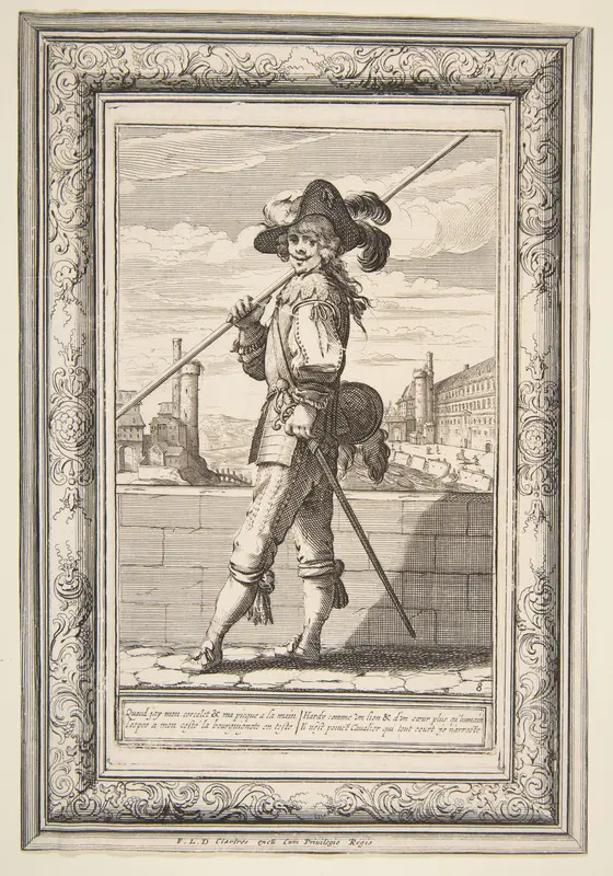 A Pikeman Wall Art by Abraham Bosse - High-Resolution Digital Print