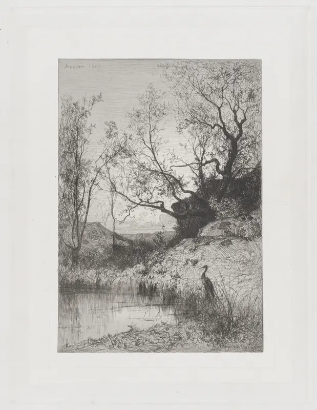 A Pond Wall Art by Adolphe Appian - High-Resolution Digital Print