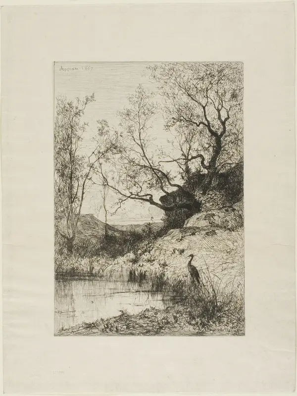 A Pond Near Rousillon Wall Art by Adolphe Appian - High-Resolution Digital Print