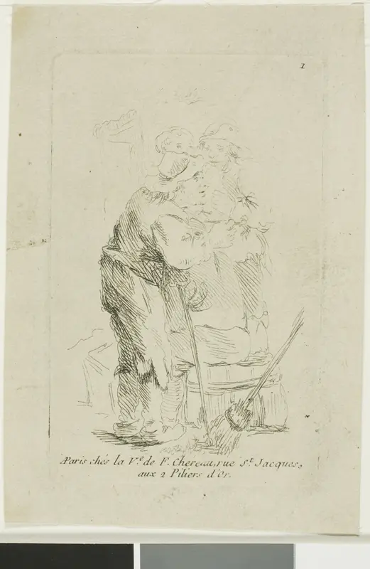 A Poorly Dressed Peasant Wall Art by François Boucher - High-Resolution Digital Print