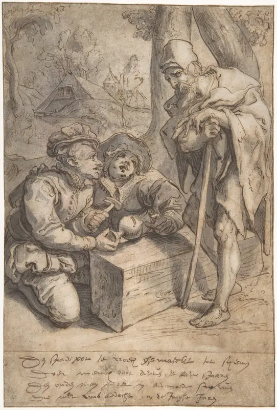 A Proverb: Wealth and Poverty Wall Art by Karel van Mander I - High-Resolution Digital Print