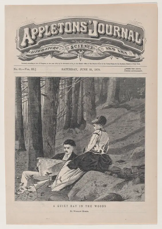 A Quiet Day in the Country (from "Appleton's Journal," Vol. III) Wall Art by Winslow Homer - High-Resolution Digital Print