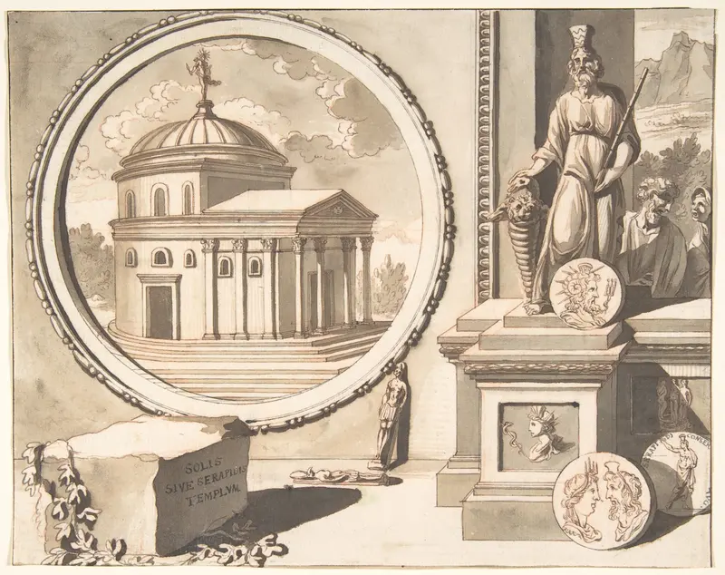 A Recontruction of the So-Called Temple of Serapidis Wall Art by Jan Goeree - High-Resolution Digital Print