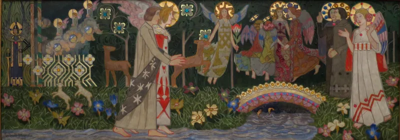 A Reunion Wall Art by Gerhard Munthe - High-Resolution Digital Print