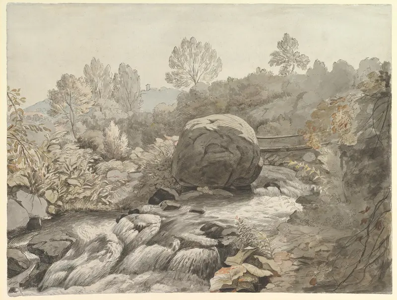 A rocky stream, Italy Wall Art by Samuel Woodforde - High-Resolution Digital Print