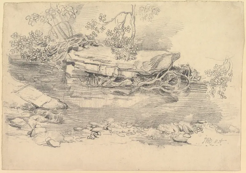 A Rocky Stream or River Wall Art by James Ward - High-Resolution Digital Print