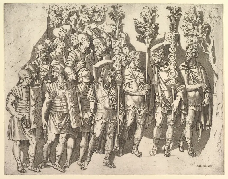 A Roman Legion (from Trajan's Column), from "Speculum Romanae Magnificentiae"