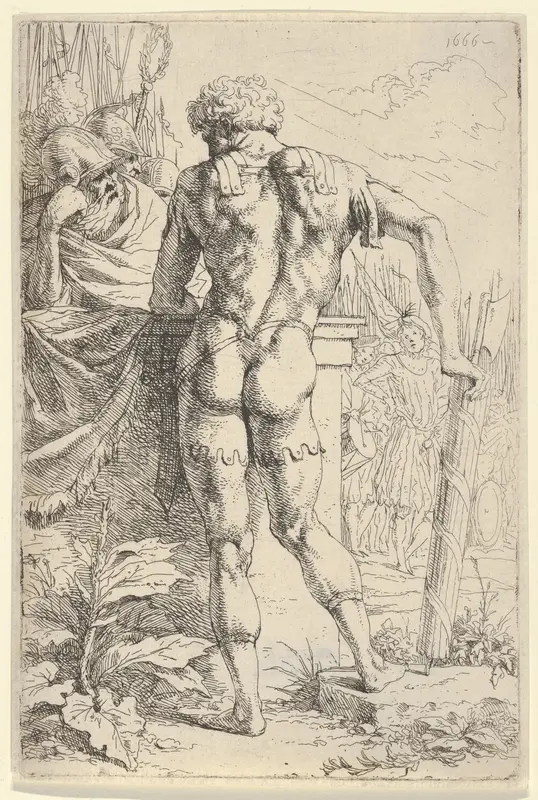A Roman Warrior with Fasces Wall Art by Leendert van der Cooghen - High-Resolution Digital Print
