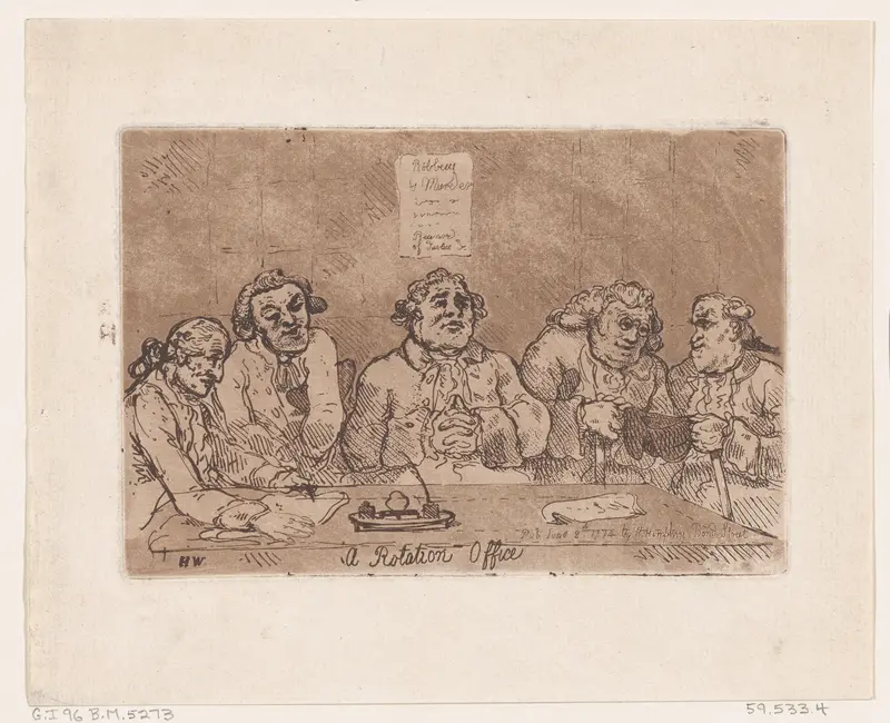 A Rotation Office Wall Art by Thomas Rowlandson - High-Resolution Digital Print