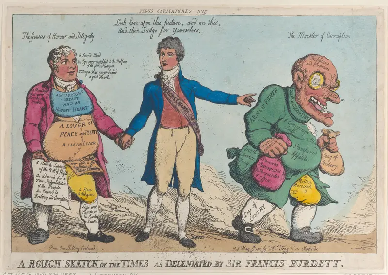 A Rough Sketch of the Times as Delineated by Sir Francis Burdett Wall Art by Thomas Rowlandson - High-Resolution Digital Print