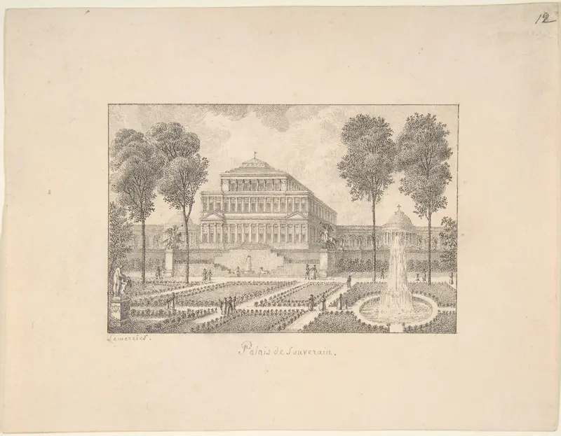 A Ruler's Palace Wall Art by Joseph Lemercier - High-Resolution Digital Print
