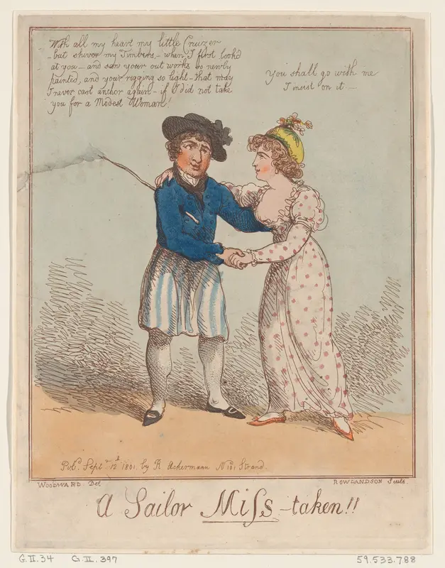 A Sailor Miss-taken!! Wall Art by Thomas Rowlandson - High-Resolution Digital Print
