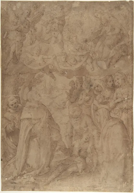 A Saint Healing a Sick Man Wall Art by Anonymous, Italian, 16th century - High-Resolution Digital Print