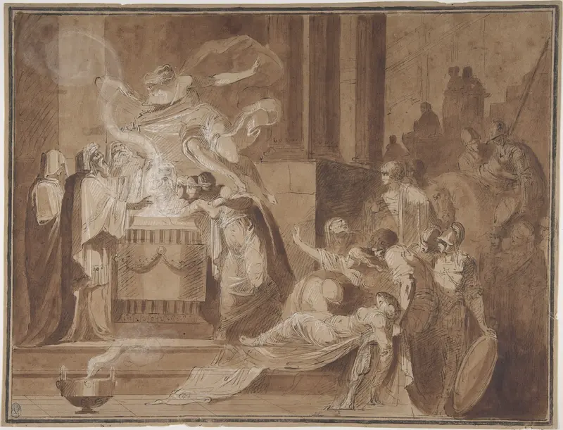 A Scene of Sacrifice Wall Art by Anonymous, French, 18th century - High-Resolution Digital Print