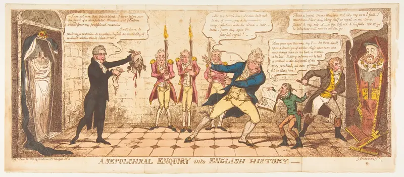 A Sepulchral Enquiry into English History Wall Art by George Cruikshank - High-Resolution Digital Print