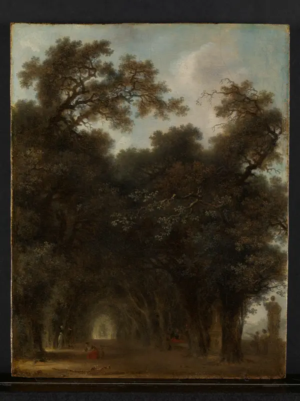 A Shaded Avenue Wall Art by Jean Honoré Fragonard - High-Resolution Digital Print