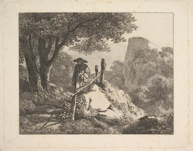 A Shady Enclosure of Trees Wall Art by Johann Christoph Erhard - High-Resolution Digital Print