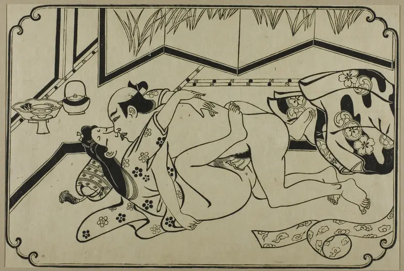 A sheet from a shunga album