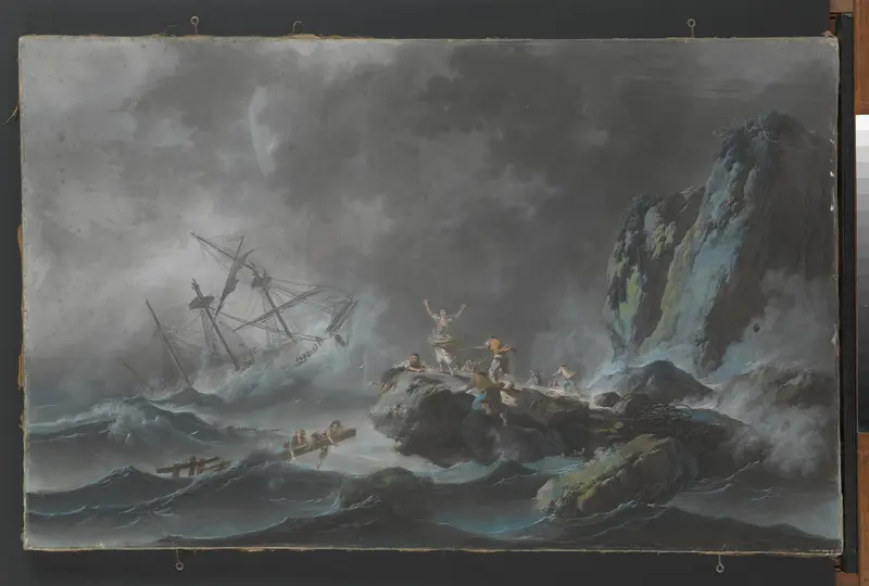 A Shipwreck in a Storm Wall Art by Jean Pillement - High-Resolution Digital Print