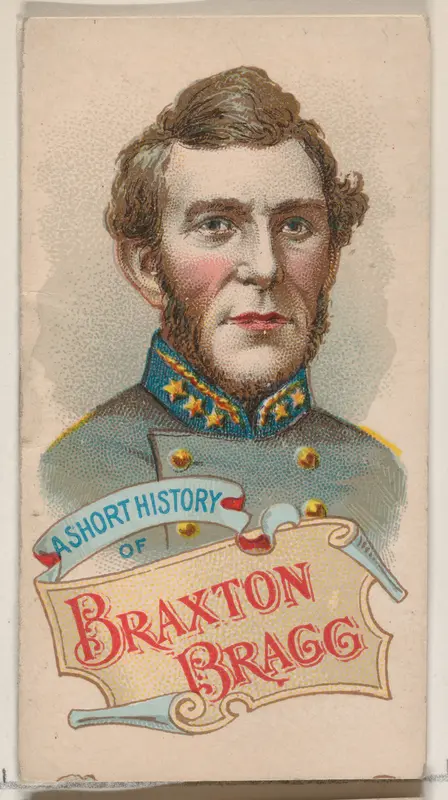 A Short History of General Braxton Bragg, from the Histories of Generals series of booklets (N78) for Duke brand cigarettes Wall Art by W. Duke, Sons & Co. - High-Resolution Digital Print