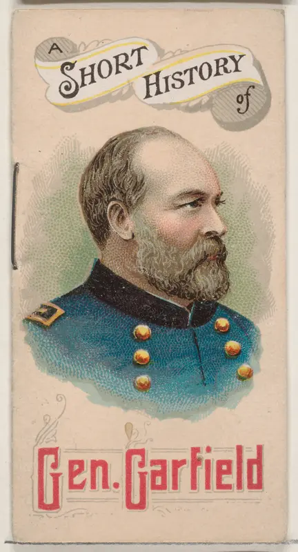 A Short History of General James Abram Garfield, from the Histories of Generals series of booklets (N78) for Duke brand cigarettes Wall Art by W. Duke, Sons & Co. - High-Resolution Digital Print