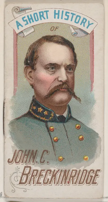 A Short History of General John Cabell Breckinridge, from the Histories of Generals series of booklets (N78) for Duke brand cigarettes Wall Art by W. Duke, Sons & Co. - High-Resolution Digital Print