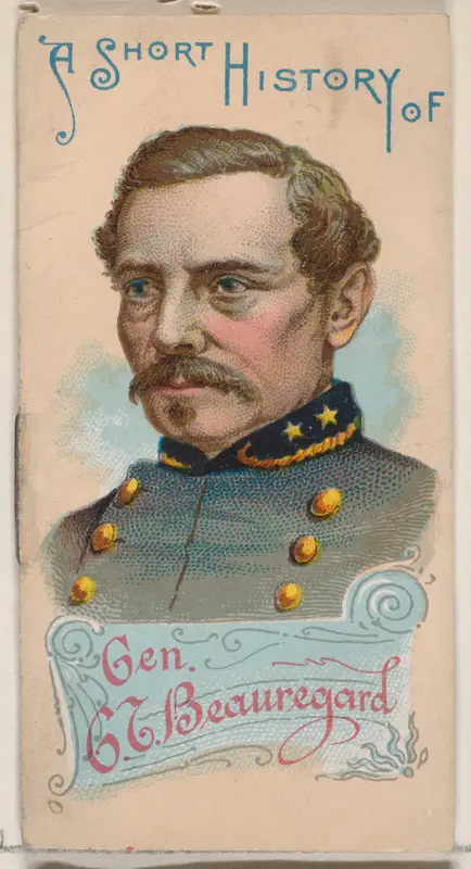 A Short History of General Pierre Gustave Toutant Beauregard, from the Histories of Generals series of booklets (N78) for Duke brand cigarettes Wall Art by W. Duke, Sons & Co. - High-Resolution Digital Print