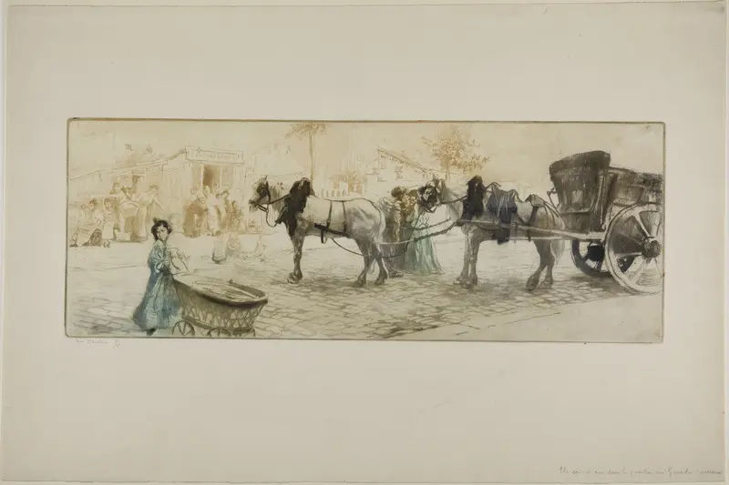 A Side Street in the Grandes Carridres Quarter Wall Art by Edgar Chahine - High-Resolution Digital Print