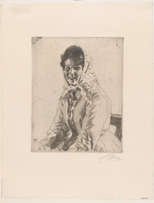A Skeri Girl Wall Art by Anders Zorn - High-Resolution Digital Print