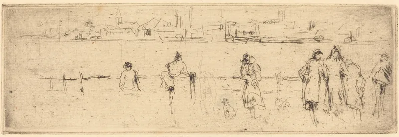 A Sketch of the Embankment Wall Art by James Abbott McNeill Whistler - High-Resolution Digital Print