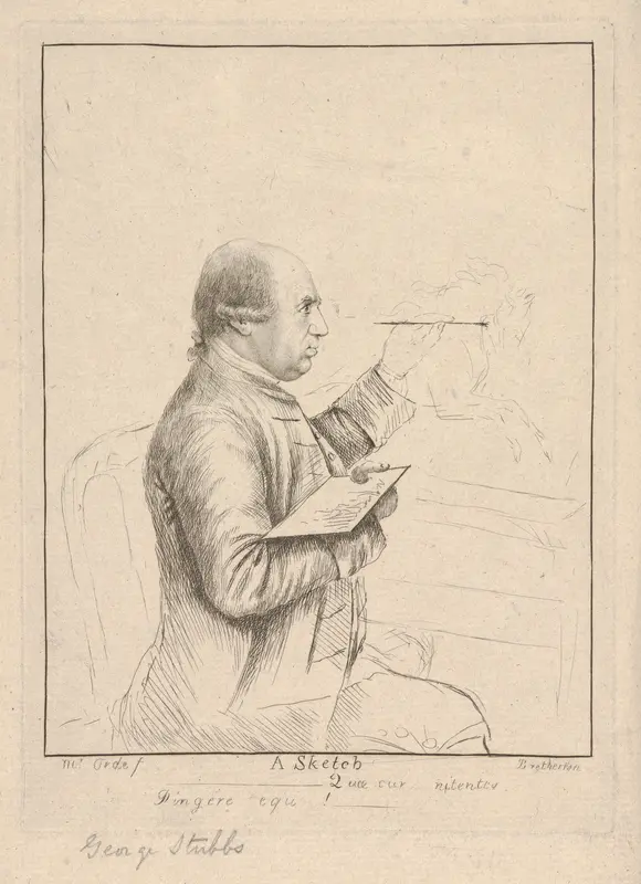 A Sketch (Portrait of George Stubbs) Wall Art by James Bretherton - High-Resolution Digital Print