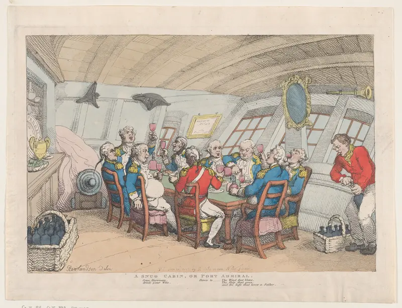 A Snug Cabin, or Port Admiral Wall Art by Thomas Rowlandson - High-Resolution Digital Print