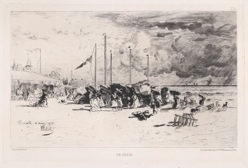 A Squall at Trouville Wall Art by Félix-Hilaire Buhot - High-Resolution Digital Print