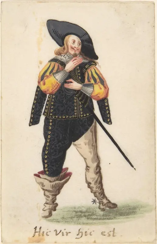 A Standing Cavalier Wall Art by Anonymous, Swiss, late 16th to early 17th century - High-Resolution Digital Print