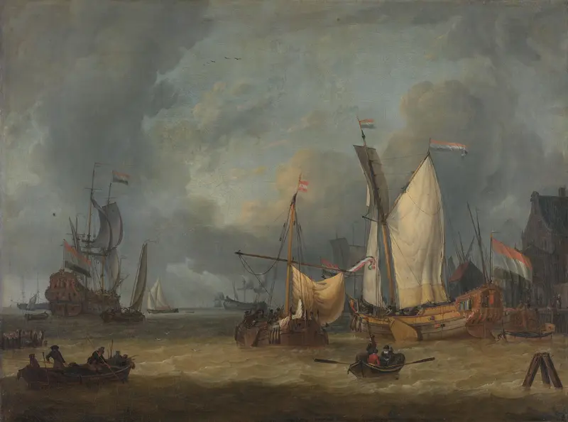 A Storm (Ships in the Harbor in a Stiff Breeze)