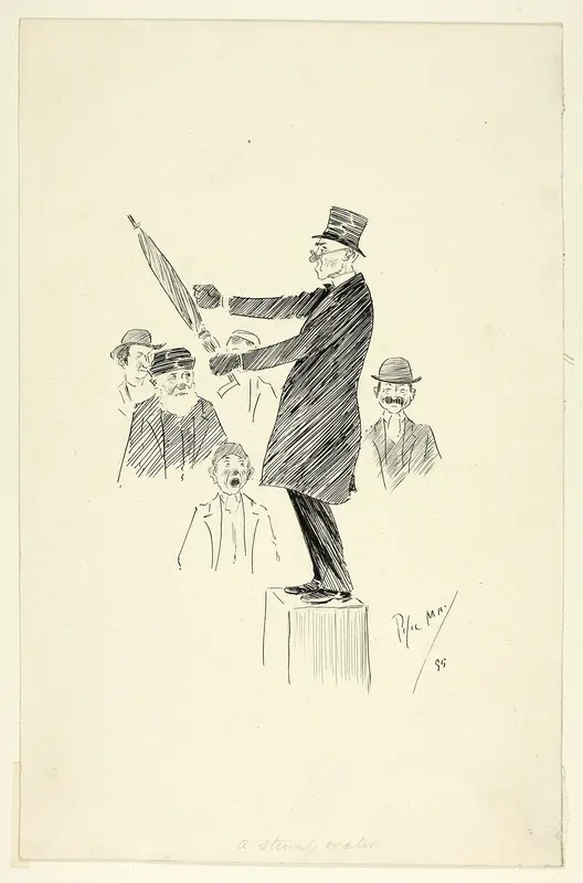 A Stump Orator Wall Art by Philip William May - High-Resolution Digital Print