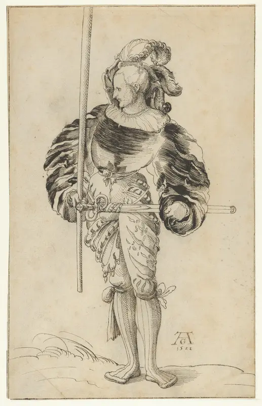 A Swiss Foot Soldier Wall Art by Niklaus Manuel Deutsch - High-Resolution Digital Print