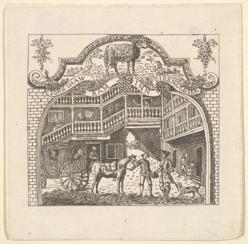 A Tavern Card for John Shaw Wall Art by William Hogarth - High-Resolution Digital Print
