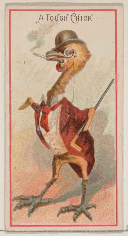 A Tough Chick, from the Jokes series (N87) for Duke brand cigarettes Wall Art by W. Duke, Sons & Co. - High-Resolution Digital Print