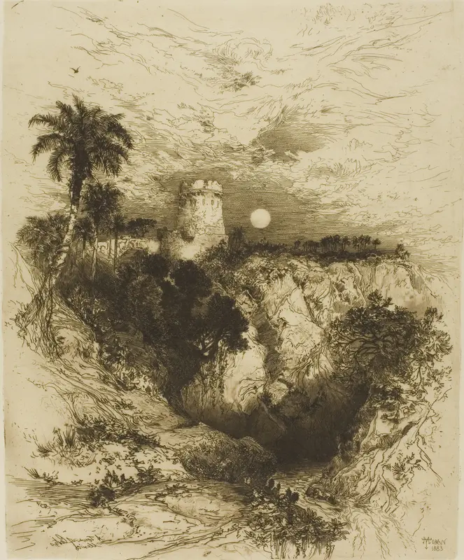 A Tower of Cortez - Mexico Wall Art by Thomas Moran - High-Resolution Digital Print
