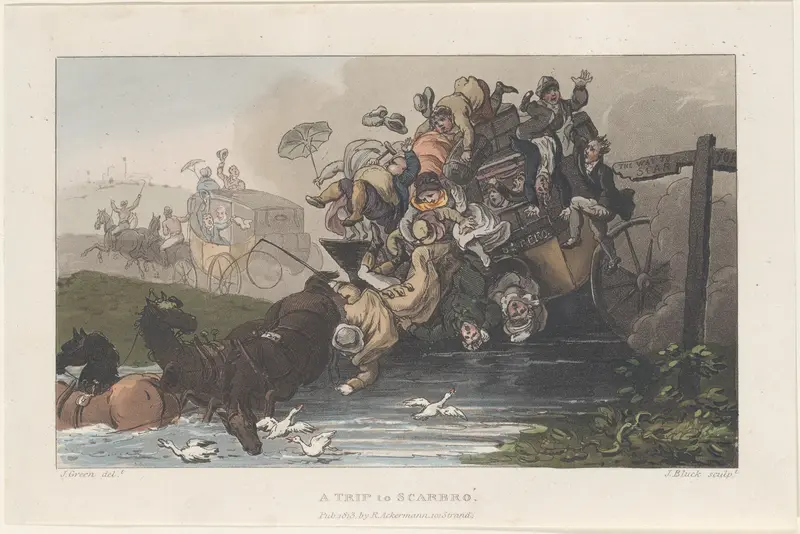 A Trip to Scarbro' Wall Art by Thomas Rowlandson - High-Resolution Digital Print