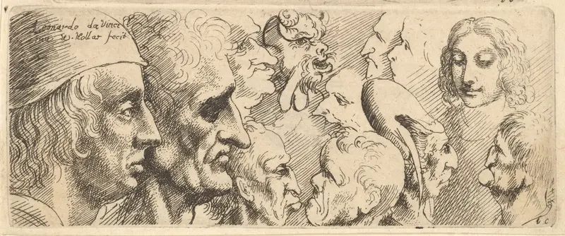 A variety of heads Wall Art by Wenceslaus Hollar - High-Resolution Digital Print