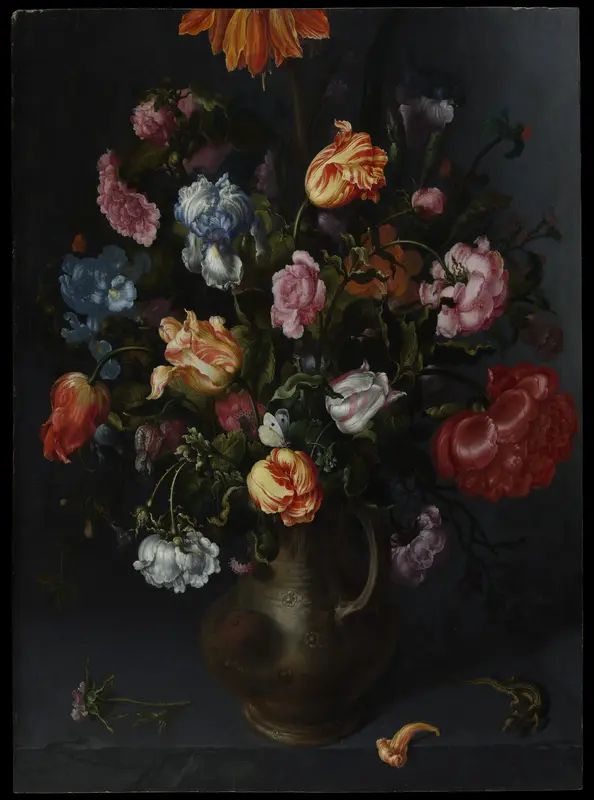 A Vase with Flowers Wall Art by Jacob Vosmaer - High-Resolution Digital Print