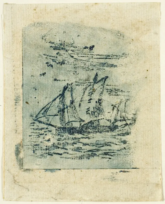 A Vessel Under Sail Wall Art by Jean François Millet - High-Resolution Digital Print