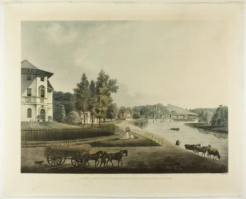 A View Looking Up the River Thames to Richmond Bridge